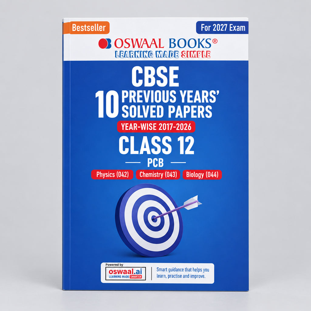 Oswaal CBSE 10 Previous Years Papers Science PCB | Class 12 Year-wise (2017-2026) NCERT & Competency-based questions For 2027 Exam