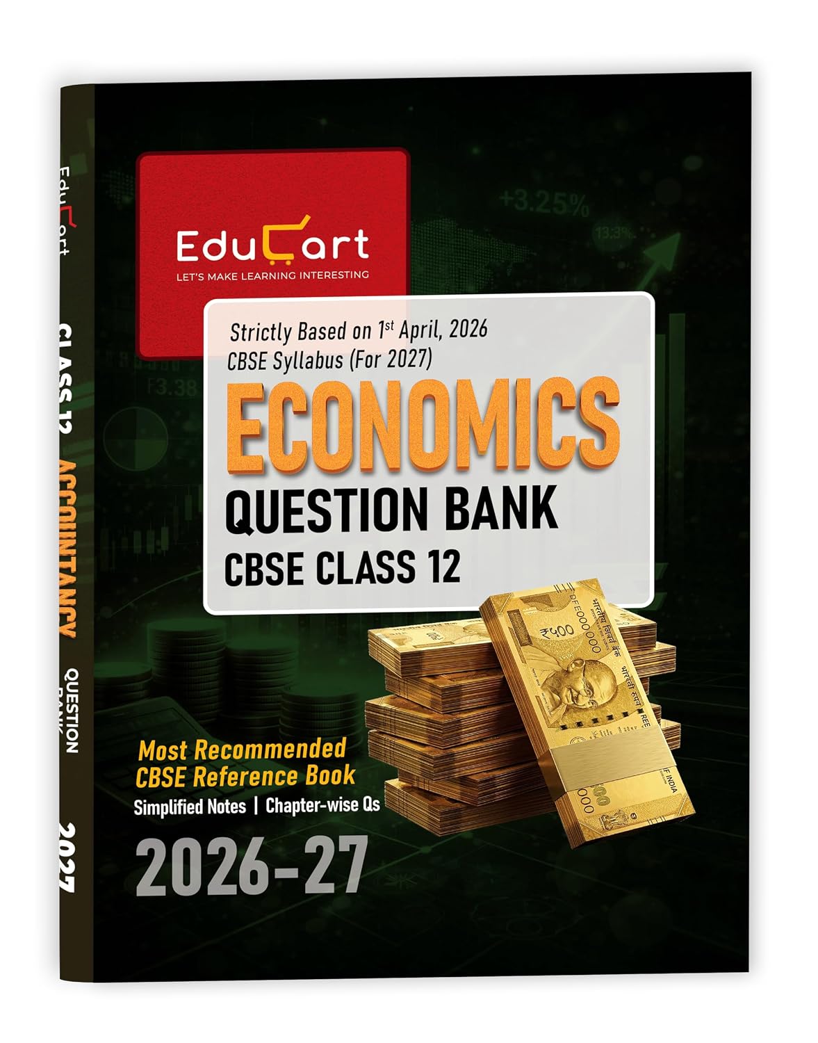 Educart Economics Question Bank 2026–27 Class 12 CBSE | 2027 Syllabus | Chapter-wise PYQs, MCQs, Case-Based Qs & Notes | NCERT-Based