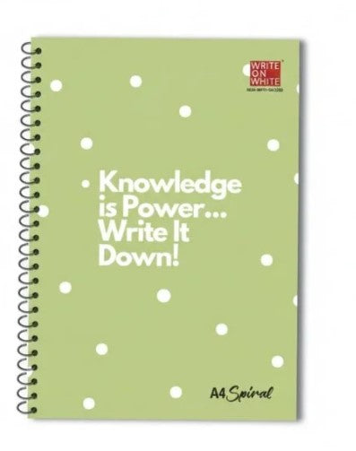 WOW A4 5 Subject Spiral Longbook | 300 Pages | Ruled | Soft Cover | (Green)