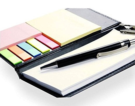 COI Note Pad/Memo Book with Sticky Notes & Clip Holder with Pen