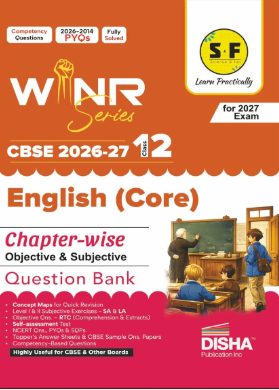 Disha WINR English Core Chapterwise Objective & Subjective Question Bank for Class 12 CBSE 2026-27