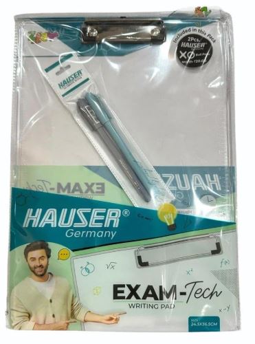 Hauser Germany Exam Tech Writing Pad | Premium Student Notepad, 24.5x36.5cm