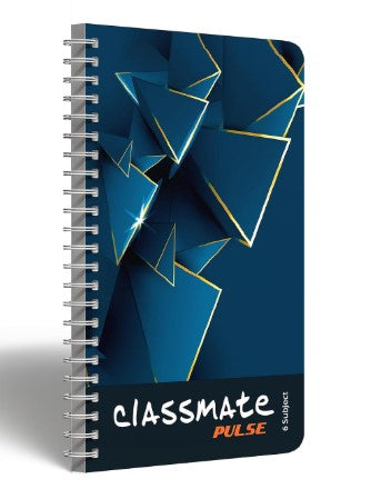 ITC Classmate Pulse| 6 Subject Spiral Notebook | Unruled | 500 Pages | Pack of 1