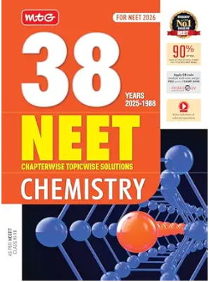 MTG 38 Years NEET Chapterwise Topicsiwse Solutions Chemistry For 2026 Examinations As Per NCERT 11th & 12th