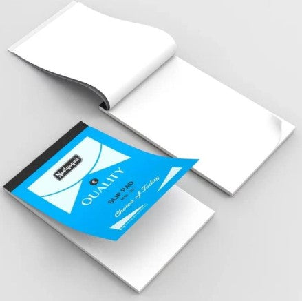 NEELGAGAN Slip Pad No.33 - Plain White Writing Pads (Pack of 10), 40 Sheets/80 Pages Each, Compact Memo Notebook for Office & Home Stationery