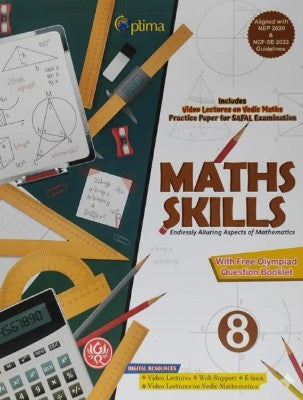 Optima Maths Skill with Practice Worksheets Class 8