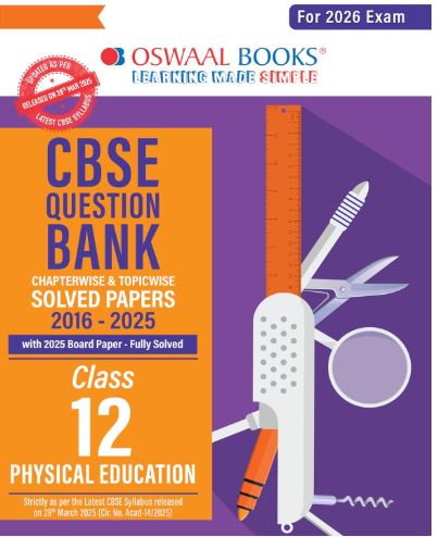 Oswaal cbse chapterwise Question bank physical education class 12