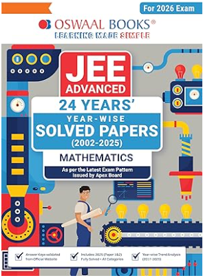 Oswaal JEE Advanced 24 Years Year-wise Solved Papers (2002-2025) Mathematics for 2026 Exam