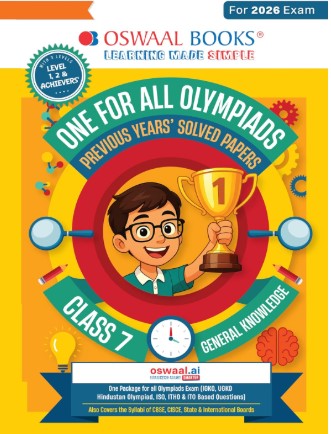 Oswaal One For All Olympiads Class 7 General Knowledge (GK) Prep-Guide Book | Chapter-wise Previous Years' Solved Papers | With Sample Practice Papers & Oswaal.AI P