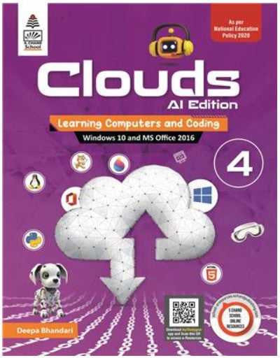 S. Chand Clouds AI Learning Computers And Coding Book Class 4