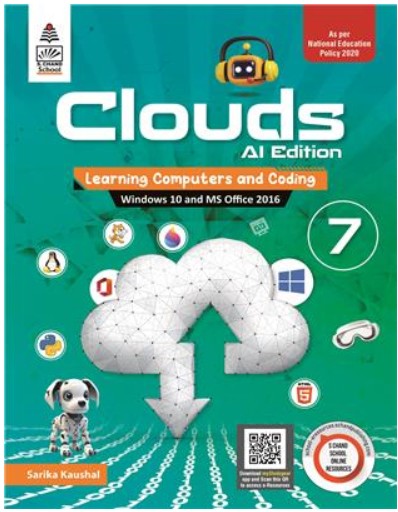 S. Chand Clouds AI Learning Computers And Coding Book Class 7
