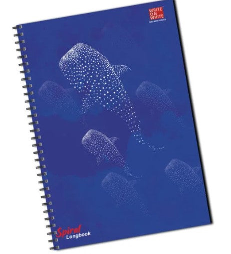 WOW A4 SPIRAL LONGBOOK (whale) 200 Pages