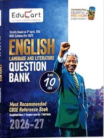 Educart English Question Bank 2026-27 Class 10 CBSE | Chapterwise, Case-Based & Competency-Based Qs | Unit Test Worksheets, Notes & Visuals | NCERT Based 2027