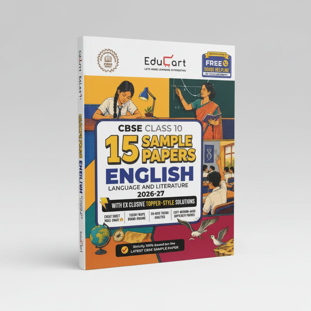 Educart CBSE Sample Paper English Language & Literature (with Topper-Style Solutions & Cheat Sheet Wall Chart) For Class 10 2027 Exam