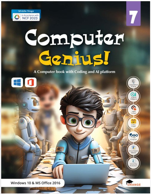 Orange Computer Genius Class 7