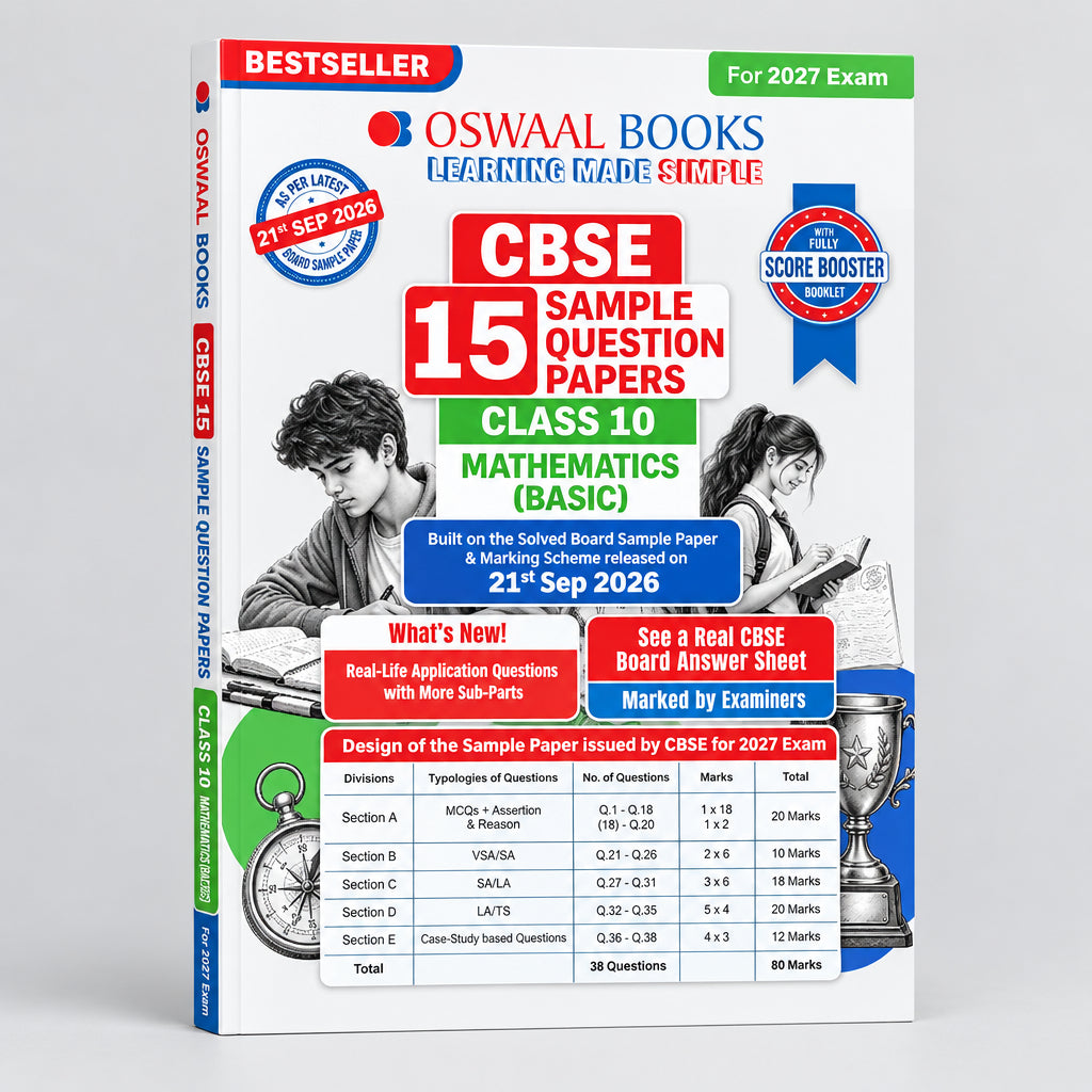 Oswaal CBSE 15 Sample Question Papers Mathematics Basic for Class 10 2027 Board Exam