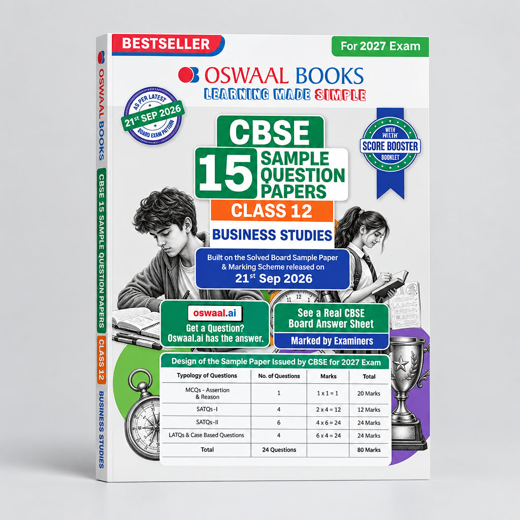 Oswaal CBSE 15 Sample Question Papers Business Studies for Class 12 2027 Board Exam