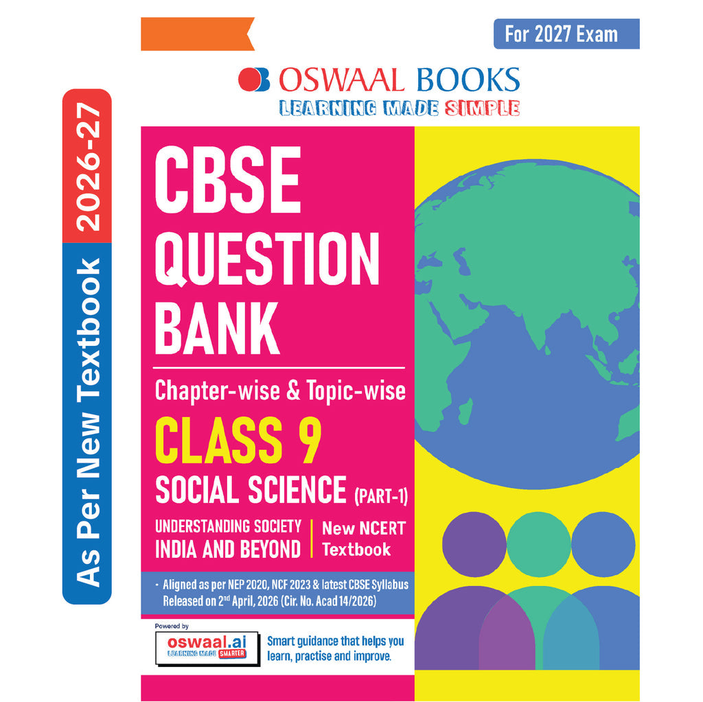 Oswaal CBSE Social Science Part-I (Understanding Society India And Beyond) Question Bank Chapterwise & Topicwise Class 9 | For 2027 Examinations
