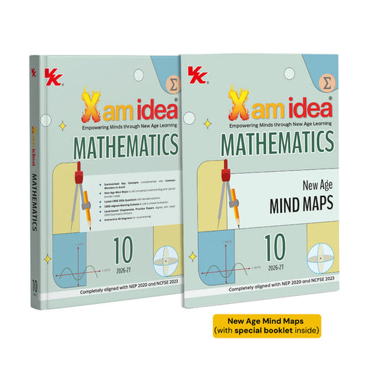 VK Globlal Xam idea Mathematics Class 10 | CBSE 2026–27 | Mind Maps | NCERT & CBSE 2026 Questions