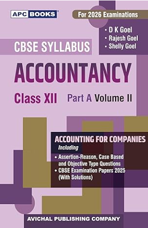 APC CBSE Syllabus Accountancy Class 12 Part A Volume II (Accounting for Companies)