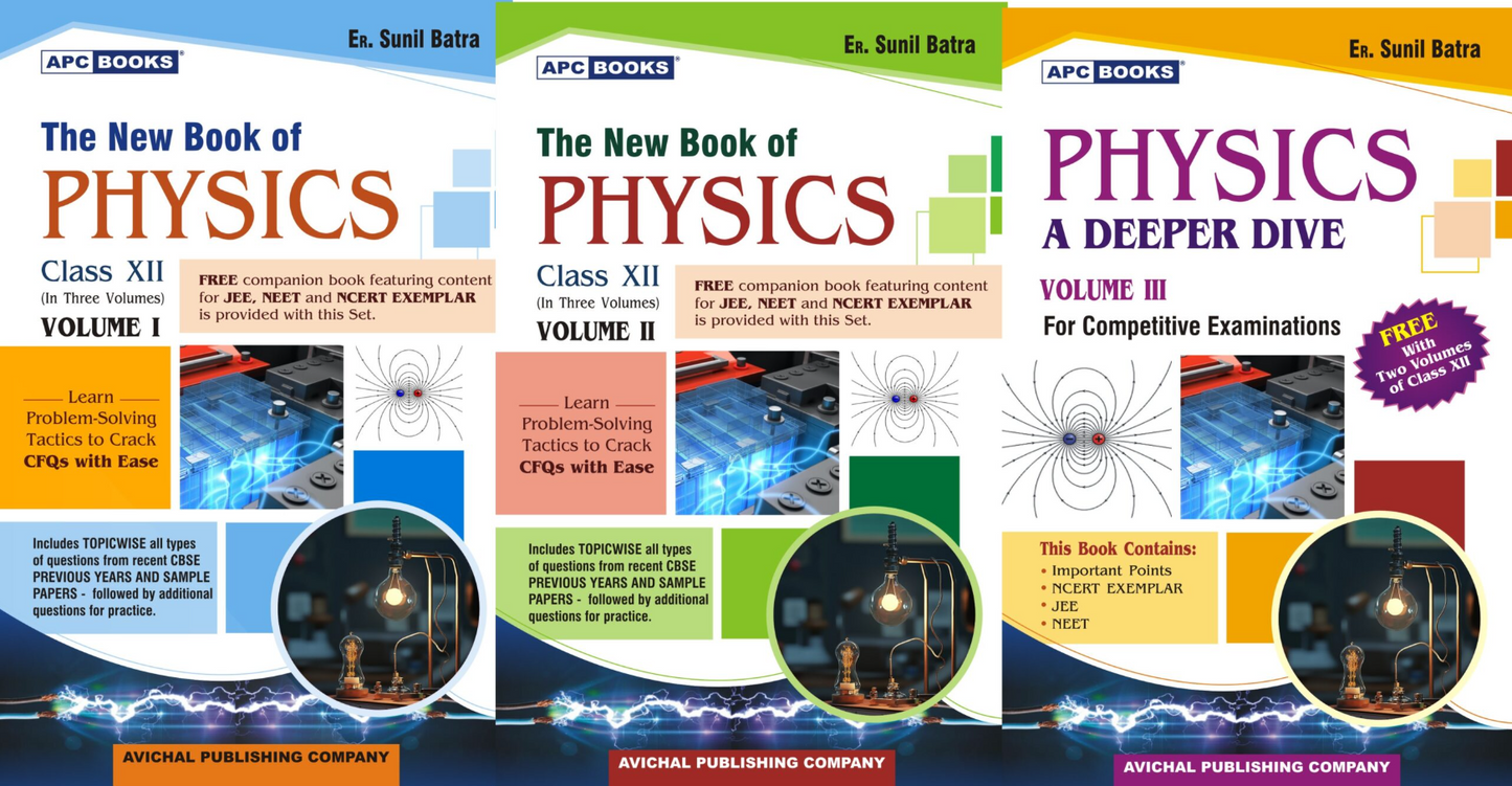 APC The New Book Of Physics Class 12 Volume I, II, III