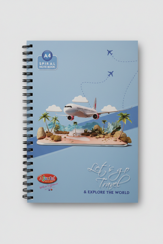 Ajanta A4 Spiral Notebook 280 Pages (Single Line)