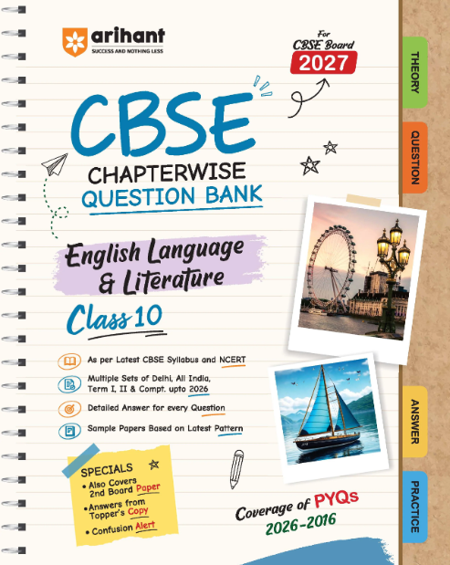 Arihant CBSE English Language & Literature Class 10 Chapterwise Question Bank for Board Exam 2027