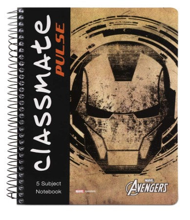 Classmate Pulse A4 Single Line 5-Subject Notebook- 240mm x 180mm, 60GSM, 250 Pages
