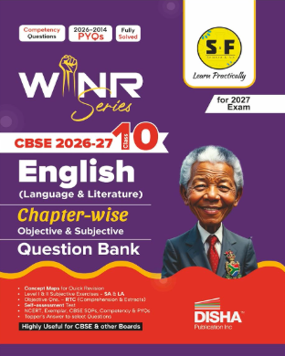 Disha WINR English Language & Literature Chapter-wise Objective & Subjective Question Bank for Class 10 CBSE 2026-27