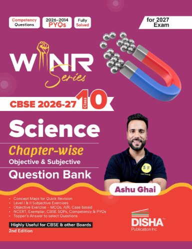 Disha WINR Science Chapterwise Objective & Subjective Question Bank for Class 10 CBSE 2026-27