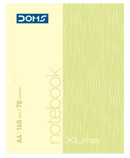 Doms Xlumia Series Wiro Notebook | A4, Single Line, 160 Pages | The Book is Sturdy & Long Lasting | Pack Of 1 | Color And Design May Vary
