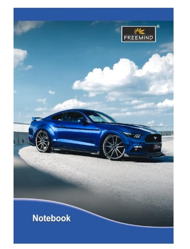 Freemind A4, Notebooks, Single Line - Interleaf 240 Pages, Pack of 4 sports car Theme