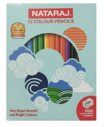 Nataraj 12 Colour Pencils (With Sharpener)