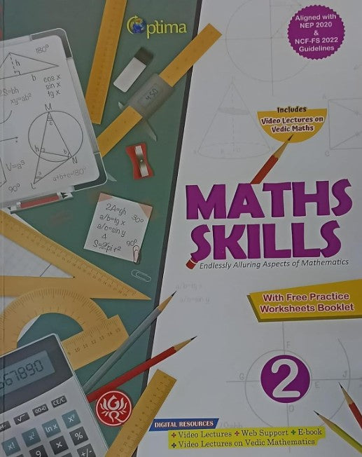 Optima Maths Skill with Practice Worksheets Class 2