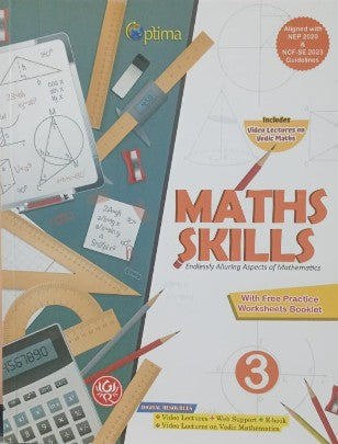 Optima Maths Skill with Practice Worksheets Class 3