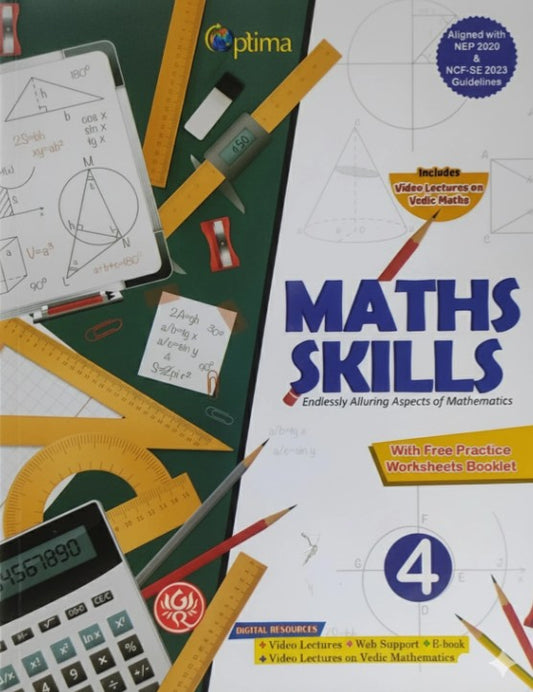 Optima Maths Skill with Practice Worksheets Class 4
