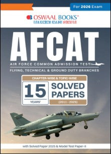 Oswaal AFCAT 15 Year Solved Papers For 2026 Exam