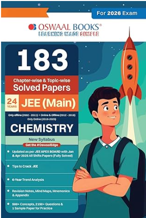 Oswaal 183 Chapterwise & Topicwise Solved Papers 24 Years JEE (MAIN) Chemistry for 2026 Exam