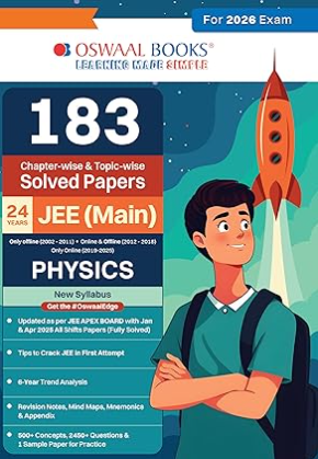 Oswaal 183 Chapterwise & Topicwise Solved Papers 24 Years JEE (MAIN) Physics for 2026 Exam
