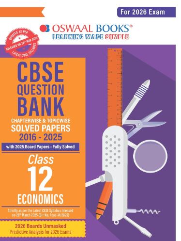 Oswaal cbse chapterwise Question bank  Economics  class 12