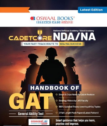 Oswaal CadetCore NDA/NA Your Fast-Track Route to NDA/NA Success Handbook of GAT