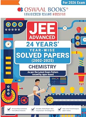 Oswaal JEE Advanced 24 Years Year-wise Solved Papers (2002-2025) Chemistry for 2026 Exam