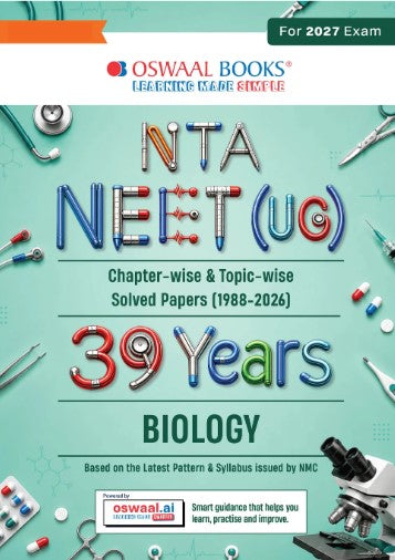 Oswaal NEET 39 Years Chapter-wise & Topic-wise Question Bank-Physics (1988-2026) |3rd May 2026 Paper Fully Solved | With Revision Notes, Mind Maps & Mnemonics