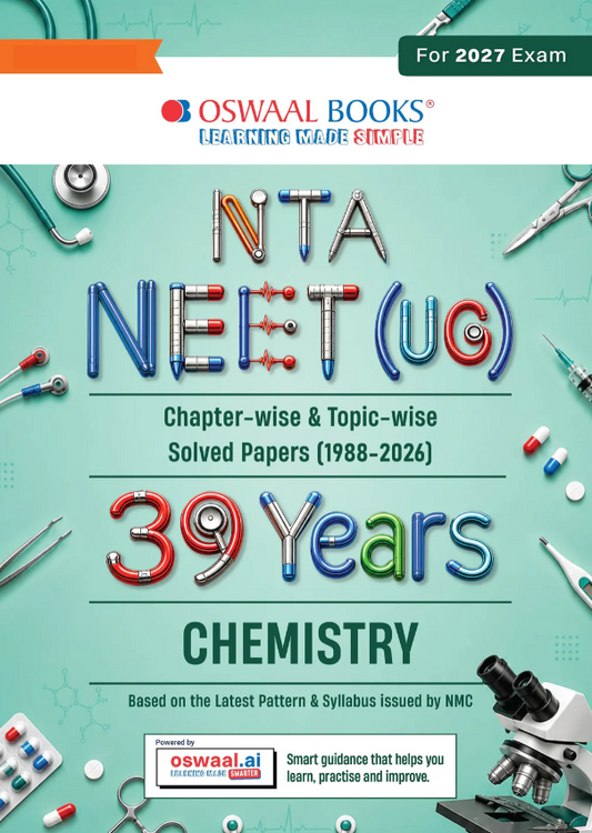 Oswaal NEET 39 Years Chapterwise & Topicwise Question Bank Chemistry (1988-2026) | 3rd May 2026 Paper Fully Solved | With Revision Notes, Mind Maps & Mnemonics