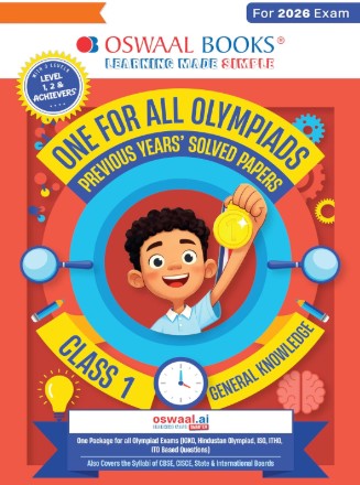 Oswaal One For All Olympiads Class 1 General Knowledge (GK) Prep-Guide Book | Chapter-wise Previous Years' Solved Papers | With Sample Practice Papers & Oswaal.AI