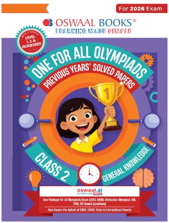 Oswaal One For All Olympiads Class 2 General Knowledge (GK) Prep-Guide Book | Chapter-wise Previous Years' Solved Papers | With Sample Practice Papers & Oswaal.AI