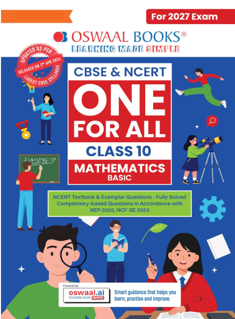 Oswaal One For All Math Basic Class 10 | CBSE | With NCERT Exemplar & Competency-based questions | For 2027 Exam