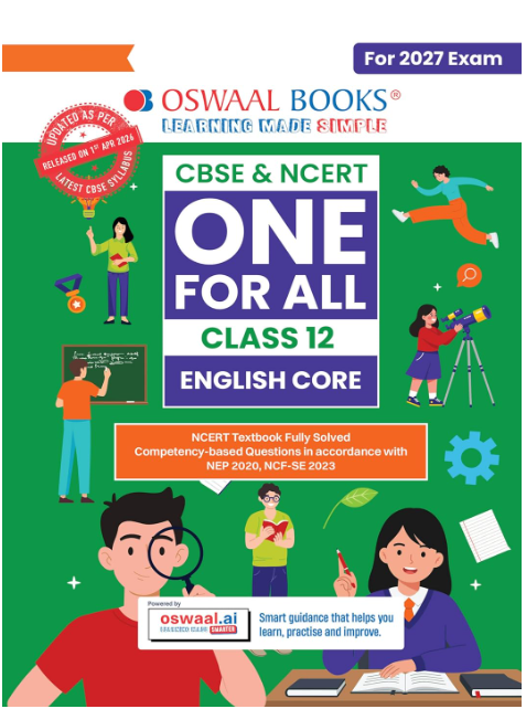 Oswaal One For All English Core Class 12 | CBSE | With NCERT Exemplar & Competency-based questions | For 2027 Exam