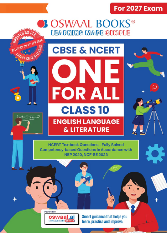 Oswaal One For All English Class 10 | CBSE | With NCERT Exemplar & Competency-based questions | For 2027 Exam