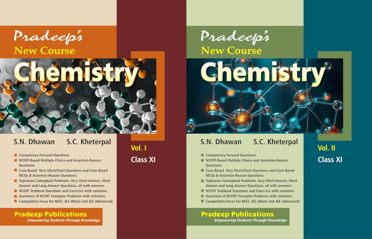 Pradeeps New Course Chemistry for Class 11 Vol. 1 & 2 Examination 2026-27